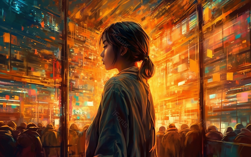 室内女孩侧面人像手绘场景,插画/手绘图,插画/手绘图库,插画/手绘图下载,插画/手绘